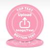 200-1000 Custom Plastic Poker Chips, Drink Chips Personalized Your Own Logo, Image and Text, Double Sided Full Color Printing Custom Tokens for Bar, Party, Business Cards and Promotions (Pink) view 1