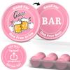 200-1000 Custom Plastic Poker Chips, Drink Chips Personalized Your Own Logo, Image and Text, Double Sided Full Color Printing Custom Tokens for Bar, Party, Business Cards and Promotions (Pink) view 2