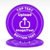 200-1000 Custom Plastic Poker Chips, Drink Chips Personalized Your Own Logo, Image and Text, Double Sided Full Color Printing Custom Tokens for Bar, Party, Business Cards and Promotions (Purple) view 1