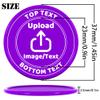 200-1000 Custom Plastic Poker Chips, Drink Chips Personalized Your Own Logo, Image and Text, Double Sided Full Color Printing Custom Tokens for Bar, Party, Business Cards and Promotions (Purple) view 3