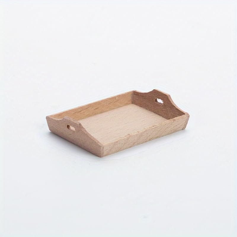 1:12 Dollhouse Miniature Wooden Fruit Tray, Kitchen Dining Plate (Plate)