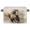 YPPAHHHH 3d Animal Horse Storage Basket Bin Storage Cube Box with Handles Large Foldable Toys Organizer Room Decor for Nursery Bedroom, 1 PCS view 1