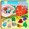 11 pcs Animal Figurines, 3D Printed Animal Figurines Set, Articulated, Party Favors, Pocket Fidget Toys Bulk, Goodie Bag Stuffers, Gifts for Boys Girls Toddlers, Office Desk Pets, Classroom rewards view 3