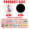 30pcs Potty Training Stickers, 15 Patterns Animal Color Potty You Pee on Toilet Reveal Sticker, Reusable Changing Potty Training Seat Chart Sticker, Funny Target Potty Sticker for Kids Toddlers view 2