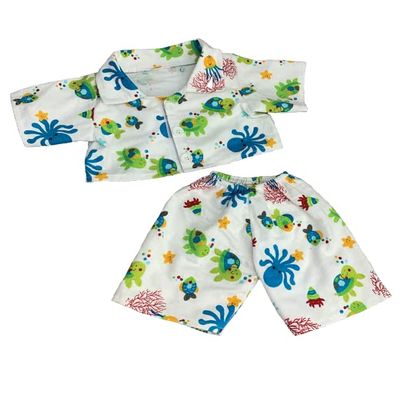 Plush Toys Wonderland Sea Friends PJs 6-10 Inch Stuffed Animal Clothes Outfit Plush Toy Pajamas Teddy Bear Doll Nightwear Dress Up Costume Ocean Animal Accessories