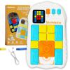 Rechargeable Super Slide Puzzle Game,Klotski Brain Toys for Kids Teens,500+ Challenges 7 Difficulty Levels for Boys&Girls,Portable Travel Games for All Ages,8-12 Gifts idea-White view 1