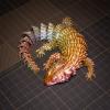 3D printed lizard,3D Lizard Toy,3D printed chameleon,3D Printed Animal, Fingertip 3D Printed Toys for Autism Hyperactivity Disorder-Home Office Decor Executive Desk Toys (E-gold Silver Red, 13.78 IN) view 1
