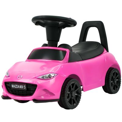 HEIMILI Mazda Licensed Kids Push Car, Toddler Ride On Toy with Anti-Slip Wheels & Safety Bumper Guards, Foot to Floor Toy for Indoor & Outdoor (Pink, Mazda Licensed)