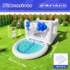 White Bounce House for Kids 2-8 Indoor Bouncy Castle with Pump Toddler Bounce House PVC Waterproof Materials Easy to Clean Outdoor Toddler Toys 68 x 68 x 58.2 inch (with Ball Pit) view 3