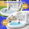 White Bounce House for Kids 2-8 Indoor Bouncy Castle with Pump Toddler Bounce House PVC Waterproof Materials Easy to Clean Outdoor Toddler Toys 68 x 68 x 58.2 inch (with Ball Pit) view 4