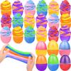 24pcs Prefilled Easter Eggs with Butter Slime, Stuffers Non-Sticky Putty Slime for Kids Easter Fillers Hunt Classroom Prize view 1