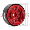 INJORA 1.3" Aluminium Beadlock Wheels for TRX4M SCX24 1/24 1/18 RC Crawler Upgrade(Black Red) view 4