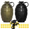 Tactical Toy Hand Grenade Bomb for Nerf CS Battle Game,2Pcs Fun Impact Pull Ring Fall Resistant Refillable Grenade Toy with 20 Foam Ammo for Outdoor Sport 14+ view 1