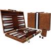 15inch Backgammon Set Classic Folding Board with Leather Case, Portable Travel Game, Ideal Gift Package for Strategy Lovers view 1