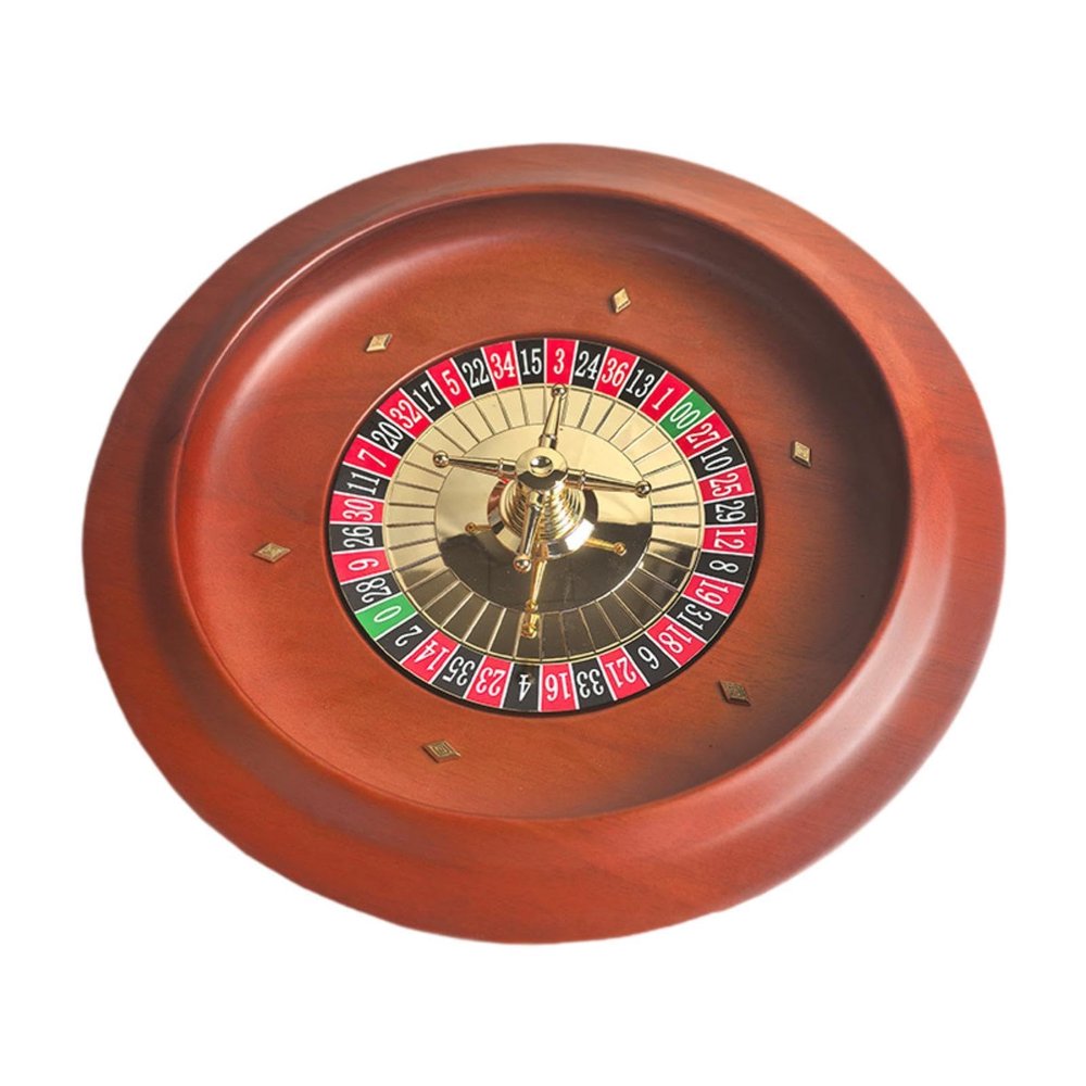 FytStycale Roulette Wheel Party Roulette Wheel, Desktop Game Entertainment, Wood Rotating Turntable Table Games,