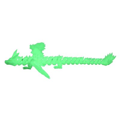 WUALAIER 12inch 3D Printed Fly Dragon - Glow in The Dark, Executive Desk Toys, Articulated Dragon, Fidget Toys for Executive Home Office Decor Glow in Green