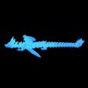 WUALAIER 12inch 3D Printed Fly Dragon - Glow in The Dark, Executive Desk Toys, Articulated Dragon, Fidget Toys for Executive Home Office DecorGlow in Blue view 2