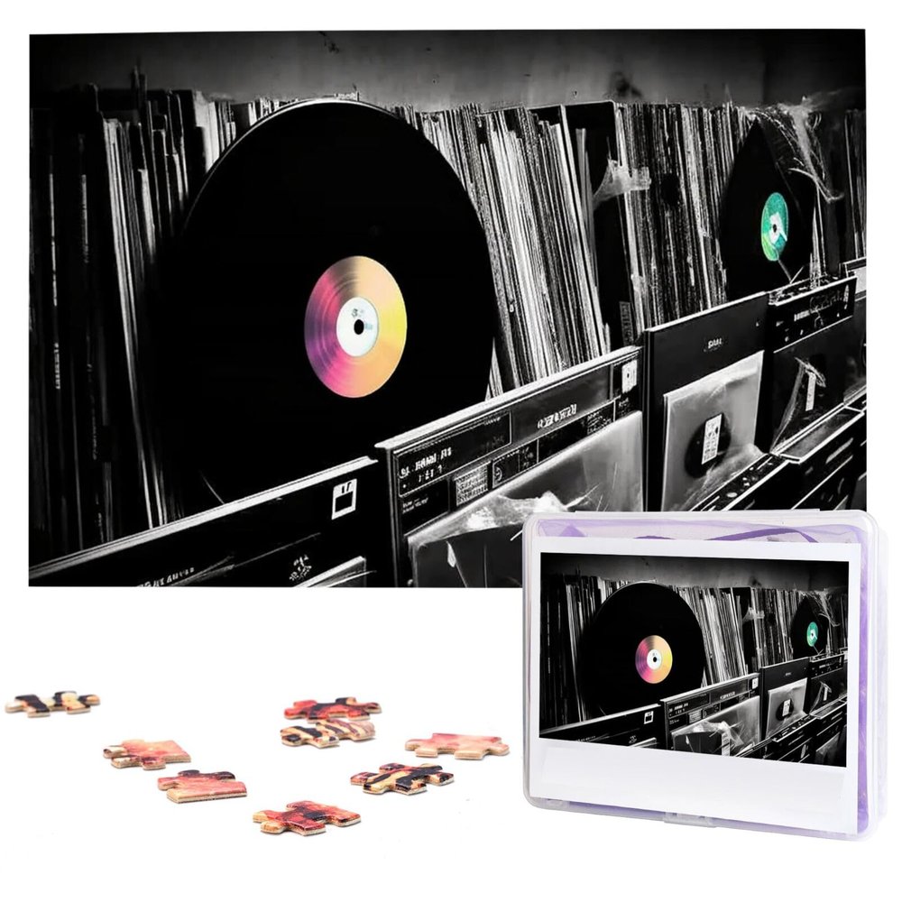 1000PCS Jigsaw Puzzle for Adults Personalized Picture Puzzle Vinyl Records Customized Wooden Puzzle for Family, Birthday, Wedding, Game Nights Gifts Animal Puzzle 29.5x19.7 inches