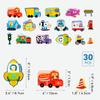 Dotimo 30 PCS Vehicle Pairing Magnetic Puzzle - Truck Fridge, Magnets Kids, Fridge Magnets for Toddlers 1-3 view 4