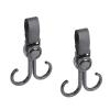 2pcs Bike Stroller Hooks, Adjustable Double Swivel Hooks for Hanging Bags, Multifunctional for Bicycle and Stroller view 1