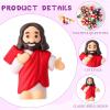 Barydat 50 Sets Mini Jesus Figures with Bible Verse Cards & Organza Bags for Christian Gifts Bulk Easter Sunday School Baptism First Communion VBS Gifts Religious Party Favors(Bible-Holding Style) view 3