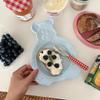 GANYKQ Ceramic Bowl Cartoon Bear Shaped Bowls for Kids Lunch Bowl White or view 3