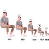 ORIELOAN Serene Male Sitting Figure in Meditative Pose - Gray Shirt, Brown Pants, White Shoes, Meditative Pose, 1/18 to 1/87 Scale Young Man with Curly Hair Thought & Sitting Posture (Colored 1/24) view 2