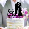 Wedding Cake Toppers, Customize Wedding Cake Topper Mr Mrs Silhouette Acrylic Black Acrylic Cake Topper Bride And Groom Custom Your Own Party Bridal Shower Bride And Groom Cake Supplies Gifts view 4