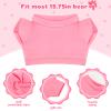 Skylety 6 Pcs Bear Clothes Basic Tee Shirt Classic Stuffed T Shirt Plush Crew Neck for Stuffed Bears Doll with 14 - 18 Inch, Bear Not Included(Pink) view 2