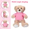 Skylety 6 Pcs Bear Clothes Basic Tee Shirt Classic Stuffed T Shirt Plush Crew Neck for Stuffed Bears Doll with 14 - 18 Inch, Bear Not Included(Pink) view 3