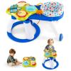 INFANS 3 in 1 Walk Around Baby Activity Center, Baby Walker with Play Table, Wheels, Detachable Seat Cushion, 3 Adjustable Heights, Learning Toys for Boys Girls Aged 6-36 Months (Blue) view 1