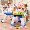 INFANS 3 in 1 Walk Around Baby Activity Center, Baby Walker with Play Table, Wheels, Detachable Seat Cushion, 3 Adjustable Heights, Learning Toys for Boys Girls Aged 6-36 Months (Blue) view 2