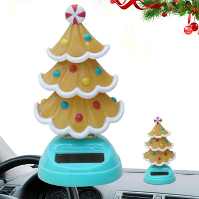 Solar Swinging Tree, Christmas Solar Powered Dancing Toys, Christmas Solar Wobble Figure Christmas Tree Swinging Toy? Christmas Tree Solar Dancing Ornaments, Car Dashboard Decoration