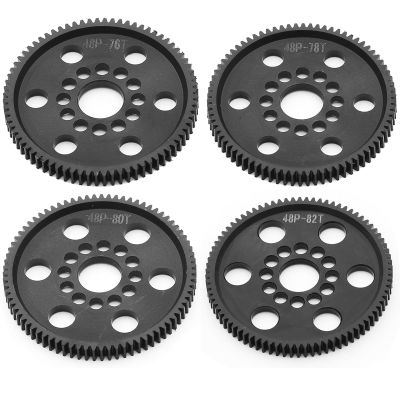 48P High-Precision Machined POM Spur Gear Set (76T 78T 80T 82T) - Ultra-Smooth Silent Lightweight Spur Gear for 3RACING Sakura RC Drift/Touring 1/10 Cars