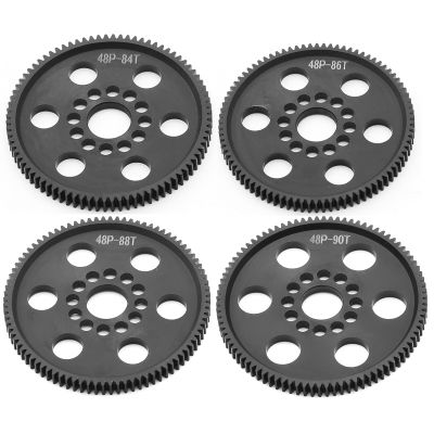 48P High-Precision Machined POM Spur Gear Set (84T 86T 88T 90T) - Ultra-Smooth Silent Lightweight Spur Gear for 3RACING Sakura RC Drift/Touring 1/10 Cars