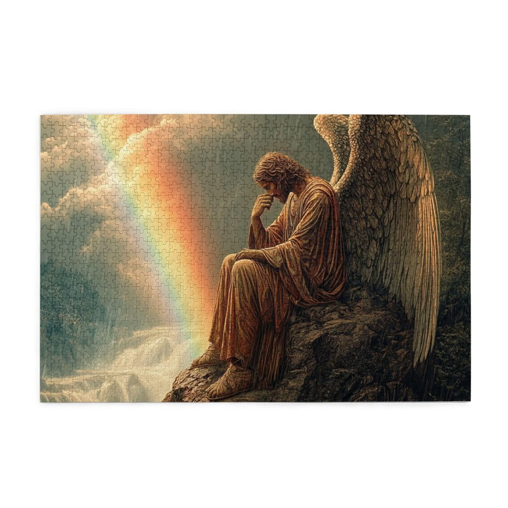 CDSASHCA Rain Over Rainbow,1000 Pcs Unique Adult Puzzles,Wooden Puzzles,Challenge Your Imagination and Creativity,Piece Together New Stories,Suitable for Giving to Friends, Couples, and Family