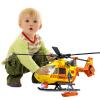 XUEXUE Large Rescue Helicopter Toy 15 Inch, Yellow Emergency Helicopter with Crane & Hanging Tray, Lights and Sounds, 112 Rescue Sign, Helicopter Toys for Kids 3-7, Birthday Gift view 1