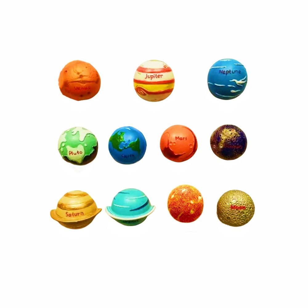 11Pcs 2-Inch Solar System Planet Ball Sun Moon Earth, Decoration Space Science Education Popular Science Model to Increase Interest School Family