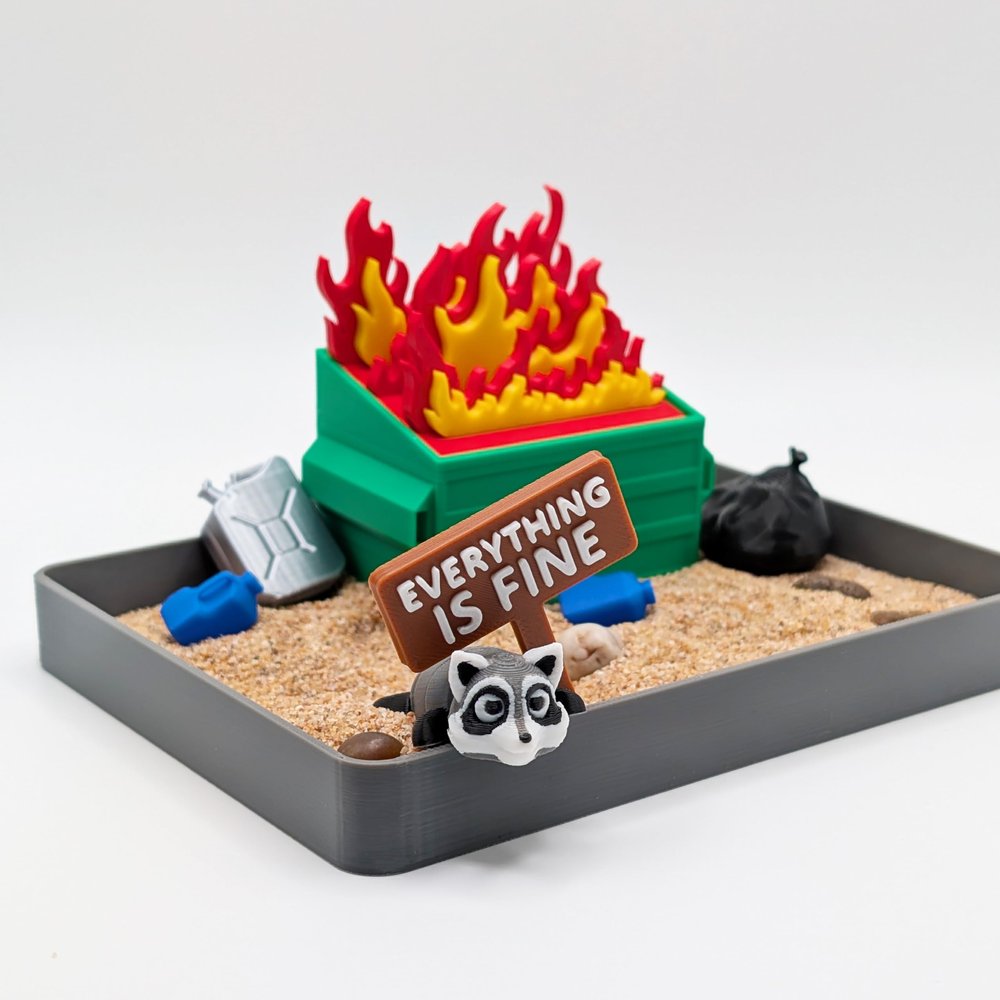 UglaForge Dumpster Fire Zen Garden