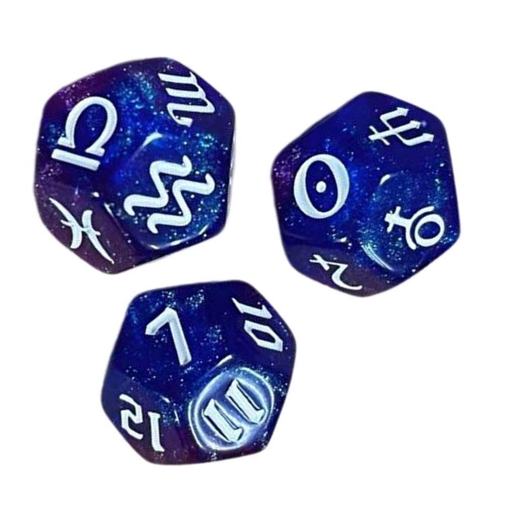 3 Pieces Dice Polyhedral Dice Set Cards Accessory
