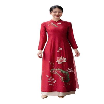 A1 Traditional Ao Dai Vietnamese Ao Dai For Women set, Ao Ba Ba For Women, Vietnamese Dress For Women, Ao Dai Dress For Women ao dai Tet (2XL)