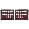 2Pc Vintage Wooden Bead Abacus 5 Digits Child Learning view 4