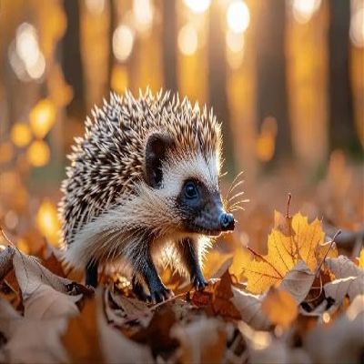 1000 Piece Jigsaw Puzzle for Adults - Hedgehog in Forest - Hedgehog in Autumn Park Puzzle Educational Family Game Preschool Toys Adults Colorful Puzzle Gifts Thick Sturdy Hard Challenging Difficult