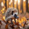 1000 Piece Jigsaw Puzzle for Adults - Hedgehog in Forest - Hedgehog in Autumn Park Puzzle Educational Family Game Preschool Toys Adults Colorful Puzzle Gifts Thick Sturdy Hard Challenging Difficult view 1