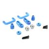RC Car Parts for Axial for SCX10 1/10 RC Crawler Car Upgrade Parts Accessories Metal Dig 2-Speed Shift Servo Horn Arm & Protect Mount Set(Blue) view 2