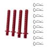 for Axial for Scx10 Upgrade 1/10 Shell Column Mount Body Post Holder with R Clips Metal for Parts Remote Control Rc Crawler Car Accessories RC Upgrade Accessories(Red) view 2