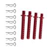 for Axial for Scx10 Upgrade 1/10 Shell Column Mount Body Post Holder with R Clips Metal for Parts Remote Control Rc Crawler Car Accessories RC Upgrade Accessories(Red) view 3