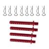 for Axial for Scx10 Upgrade 1/10 Shell Column Mount Body Post Holder with R Clips Metal for Parts Remote Control Rc Crawler Car Accessories RC Upgrade Accessories(Red) view 4