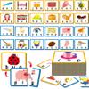 24 Set 3-Letter Word Puzzle Cards, 72 PCS Self Correcting Word Spelling Puzzles, Double Sided Puzzle Cards for Kindergarten Preschool Learning view 1