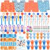 220PCS Blue and Orange Dog Paw Print Party Favors for Kids Theme Birthday Party Favors Decorations Supplies Goodie Bag Stuffer Pinata Filler Birthday Gifts view 1